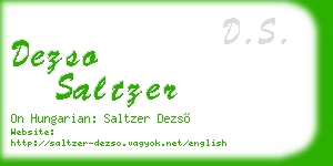 dezso saltzer business card